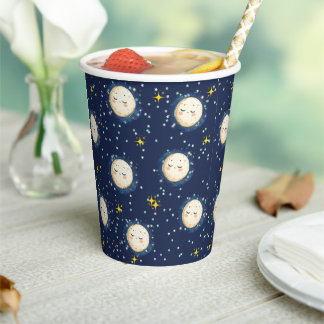 Zooming to the Moon Paper Cups