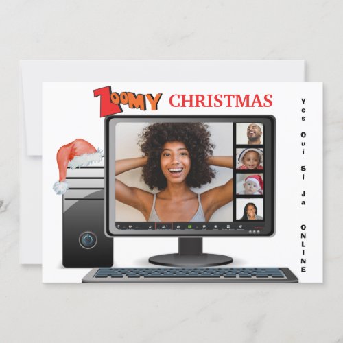 Zoomy Christmas Call Video Conference Satire Card