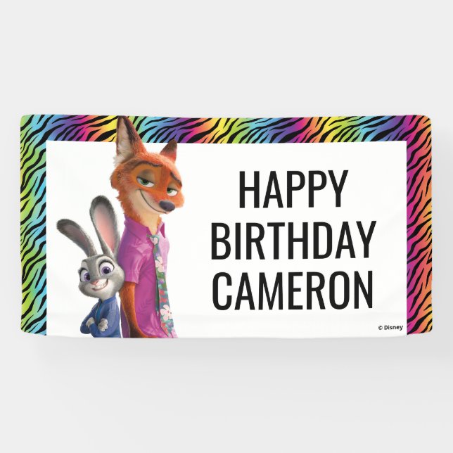 Zootopia 2 Birthday Party Banner (Horizontal)