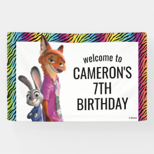 Zootopia 2 Birthday Party Banner