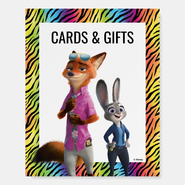 Zootopia 2 Birthday Party Foam Board (Front)