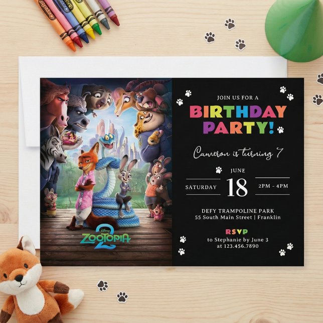 Zootopia 2 Birthday Party Invitation (Creator Uploaded)