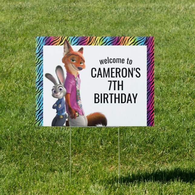 Zootopia 2 Birthday Party Sign (Insitu)