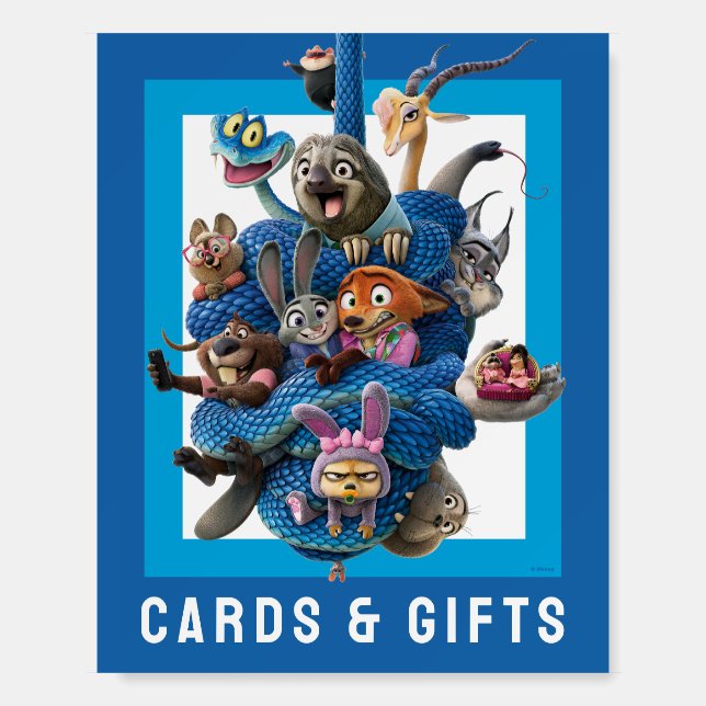 Zootopia 2 Character Birthday Party Foam Board (Front)