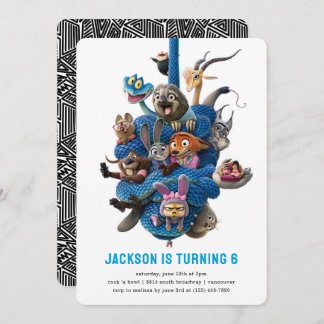 Zootopia 2 Character Birthday Party Invitation