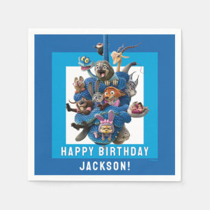 Zootopia 2 Character Birthday Party Napkins