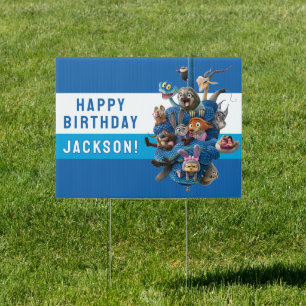 Zootopia 2 Character Birthday Party Sign