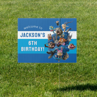 Zootopia 2 Character Birthday Party Sign