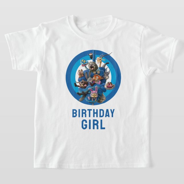 Zootopia 2 Character Birthday Party T-Shirt (Laydown)