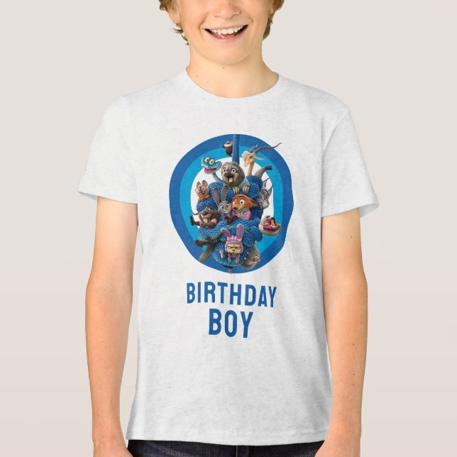 Zootopia 2 Character Birthday Party Tri-Blend Shirt (Front)