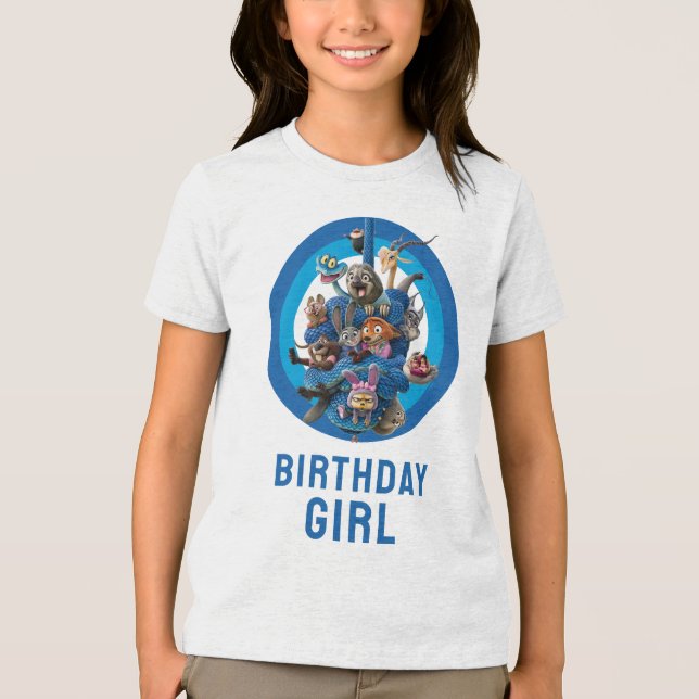 Zootopia 2 Character Birthday Party Tri-Blend Shirt (Front)