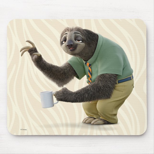 Zootopia | A Working Sloth Mouse Pad (Front)