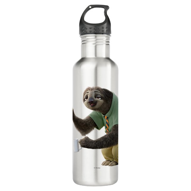 Zootopia | A Working Sloth Stainless Steel Water Bottle (Front)