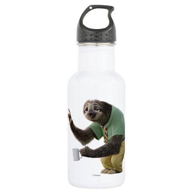 Zootopia | A Working Sloth Stainless Steel Water Bottle (Front)