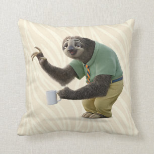 Zootopia   A Working Sloth Throw Pillow