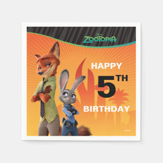 Zootopia Birthday Napkins