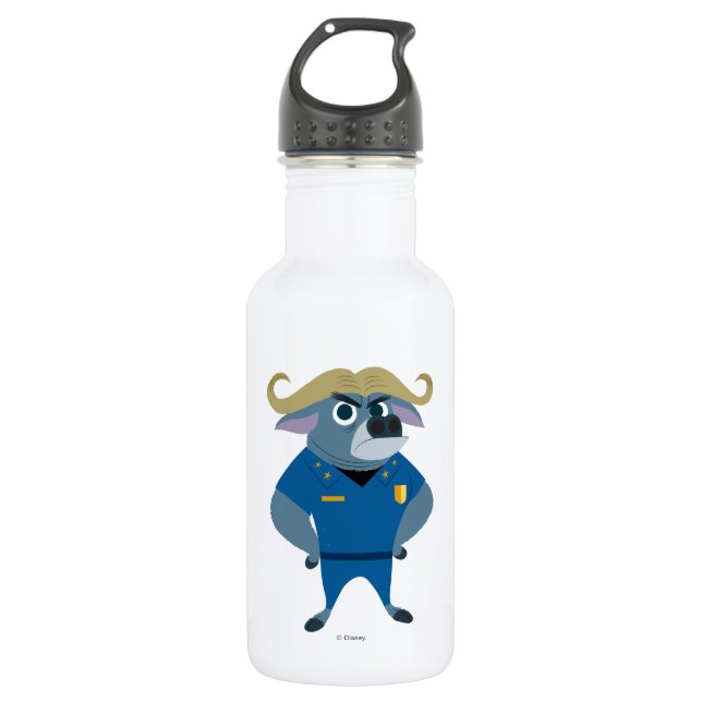 Zootopia | Chief Bogo Stainless Steel Water Bottle (Front)