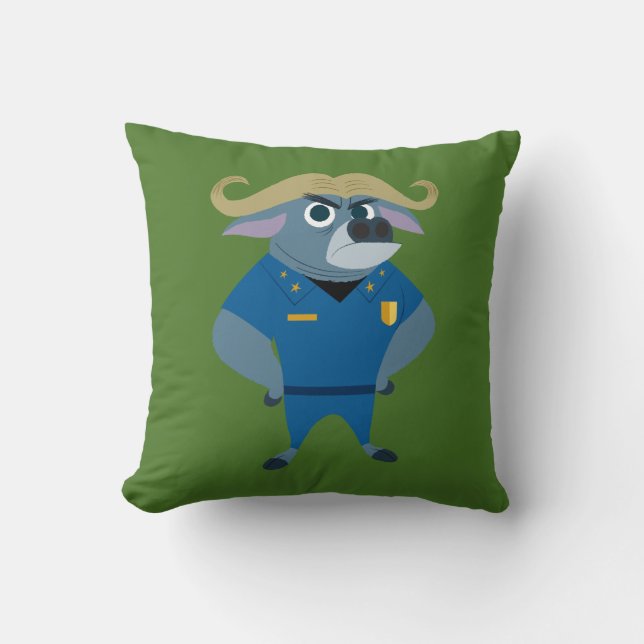 Zootopia | Chief Bogo Throw Pillow (Front)