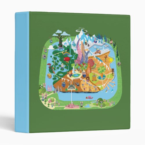 Zootopia  City Map 3 Ring Binder