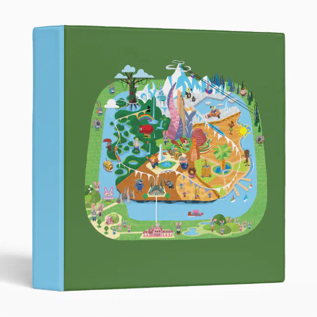 Zootopia | City Map 3 Ring Binder | Zazzle