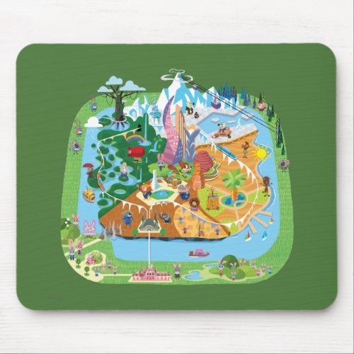 Zootopia  City Map Mouse Pad