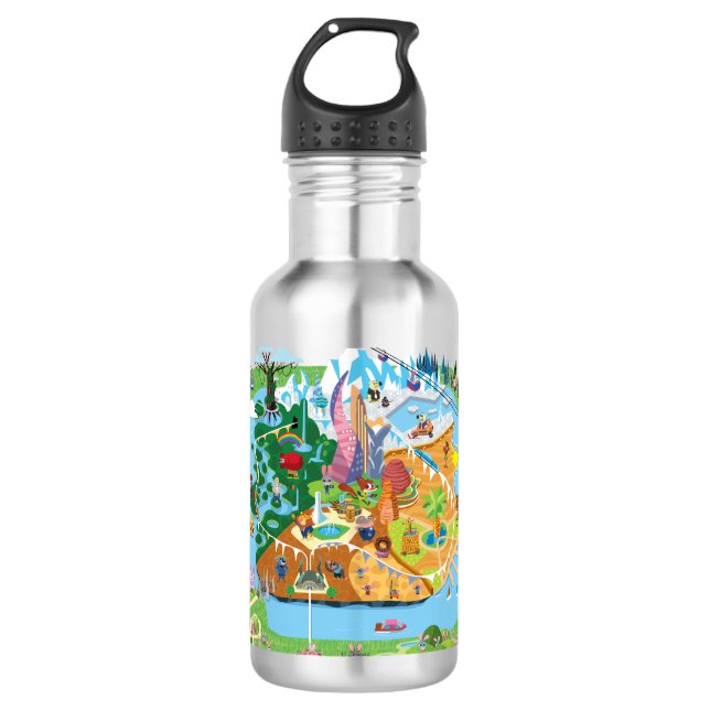 Zootopia | City Map Water Bottle (Front)