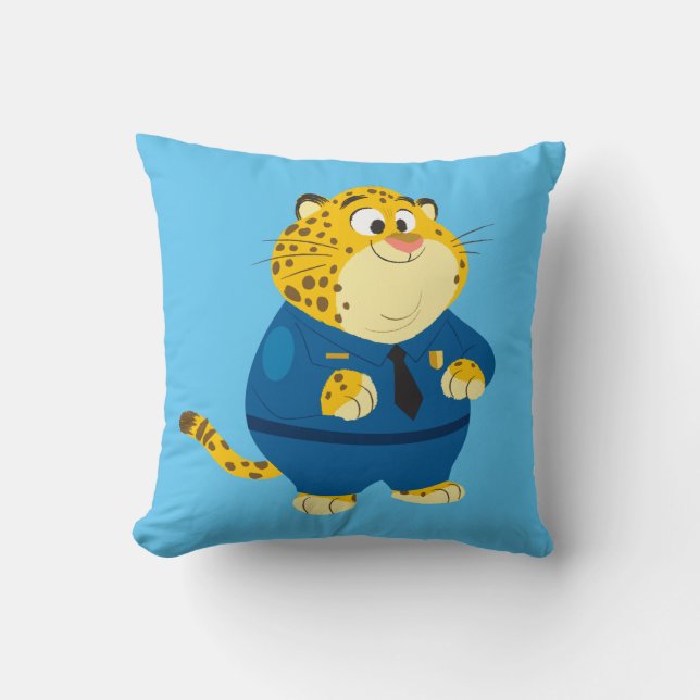 Zootopia | Clawhauser Throw Pillow (Front)