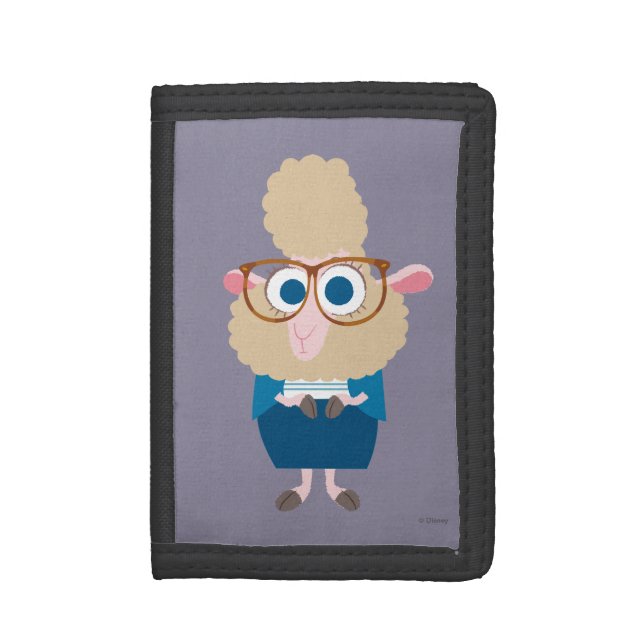 Zootopia | Deputy Mayor Bellwether Leather Tri-fold Wallet (Front Vertical)