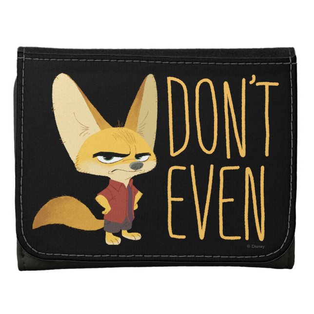 Zootopia | Finnick - Don't Even! Leather Trifold Wallet (Front)