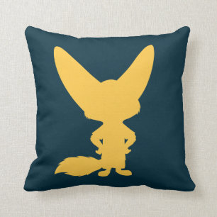 Zootopia Finnick Silhouette Throw Pillow