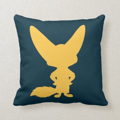 Zootopia | Finnick Silhouette Throw Pillow