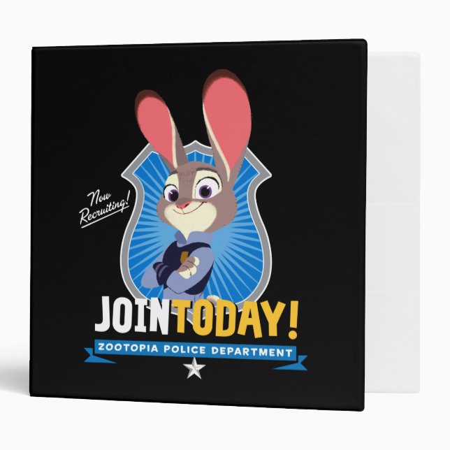 Zootopia | Judy Hopps - Join Today! 3 Ring Binder (Front/Inside)