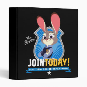 Zootopia   Judy Hopps - Join Today! 3 Ring Binder
