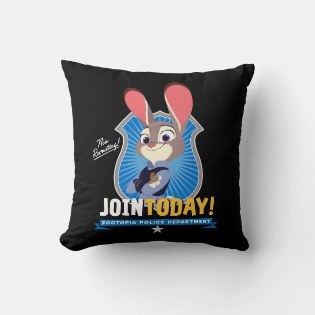 Zootopia | Judy Hopps - Join Today! Throw Pillow (Front)
