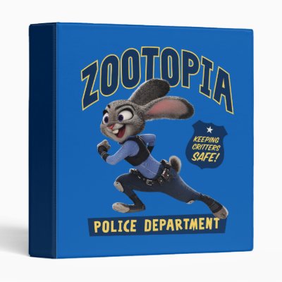 Zootopia | Judy Hopps - Keeping Critters Safe! 3 Ring Binder