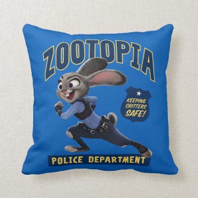 Zootopia | Judy Hopps - Keeping Critters Safe! Throw Pillow