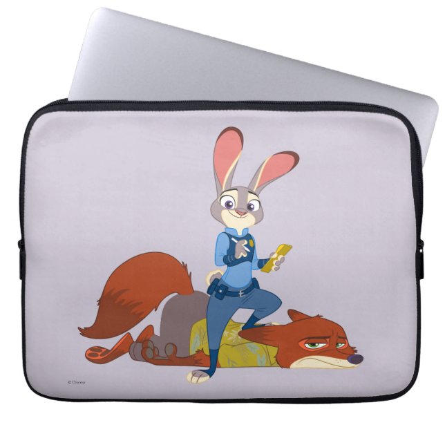 Zootopia | Judy Hopps & Nick Wilde - Busted! Laptop Sleeve (Front)