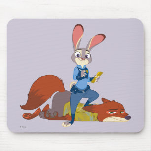 Zootopia Judy Hopps & Nick Wilde - Busted! Mouse Pad