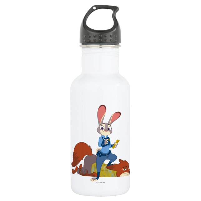 Zootopia | Judy Hopps & Nick Wilde - Busted! Stainless Steel Water Bottle (Front)