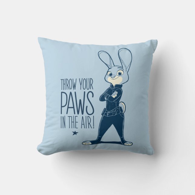 Zootopia | Judy Hopps - Paws in the Air! Throw Pillow (Front)