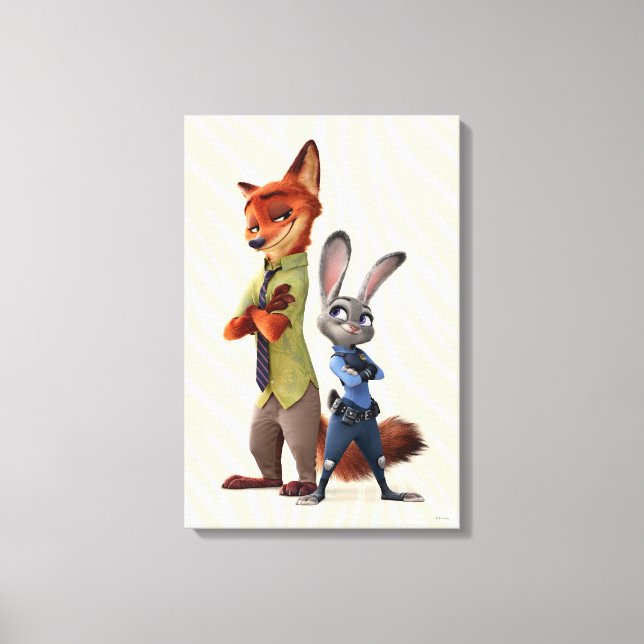 Zootopia | Judy & Nick Best Buddies Canvas Print (Front)