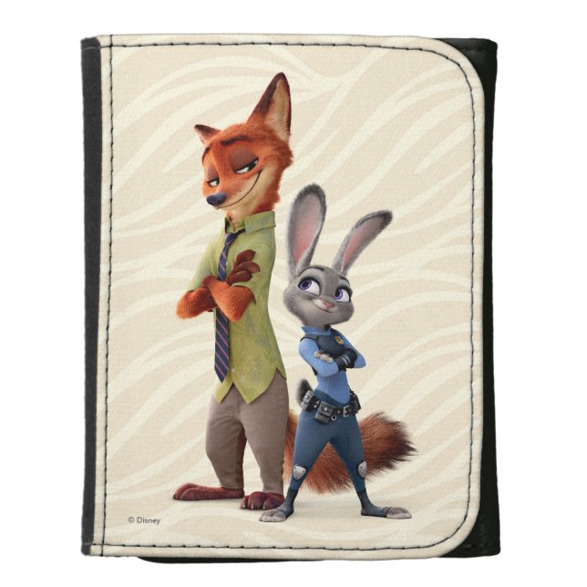 Zootopia | Judy & Nick Best Buddies Leather Trifold Wallet (Front Vertical)