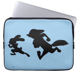 Zootopia Judy & Nick Running Silhouette Laptop Sleeve
