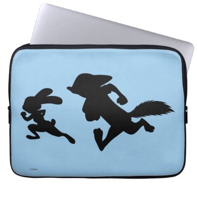 Zootopia | Judy &amp; Nick Running Silhouette Laptop Sleeve