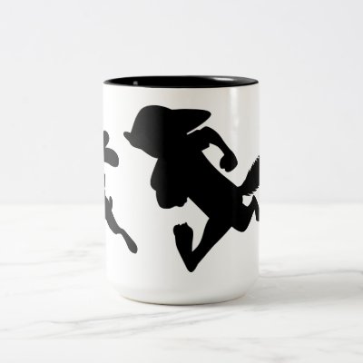Zootopia | Judy &amp; Nick Running Silhouette Two-Tone Coffee Mug