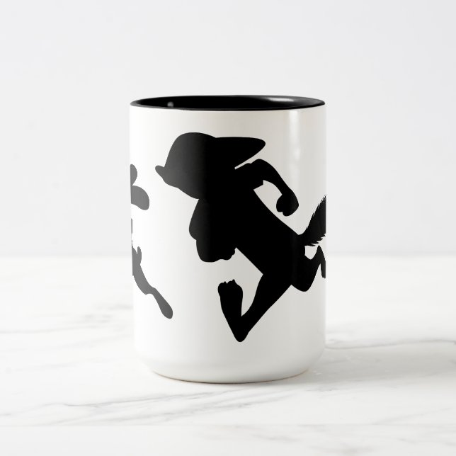 Zootopia | Judy & Nick Running Silhouette Two-Tone Coffee Mug (Center)