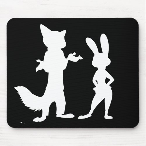Zootopia  Judy  Nick Silhouette Mouse Pad
