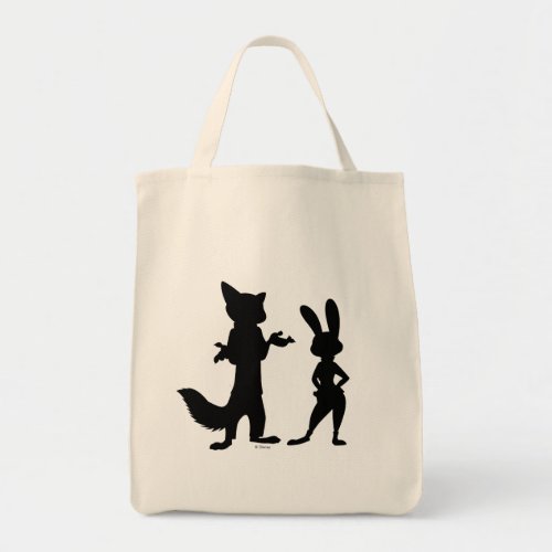 Zootopia  Judy  Nick Silhouette Tote Bag