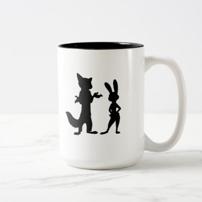 Zootopia | Judy &amp; Nick Silhouette Two-Tone Coffee Mug