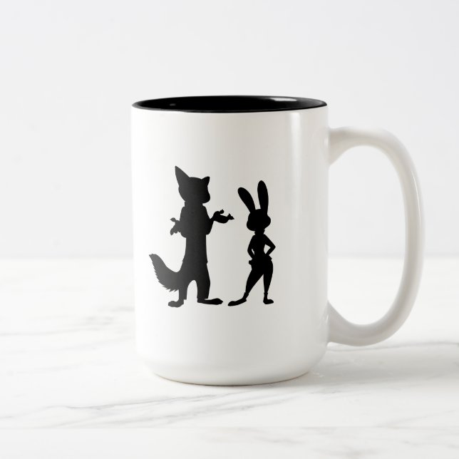 Zootopia | Judy & Nick Silhouette Two-Tone Coffee Mug (Right)